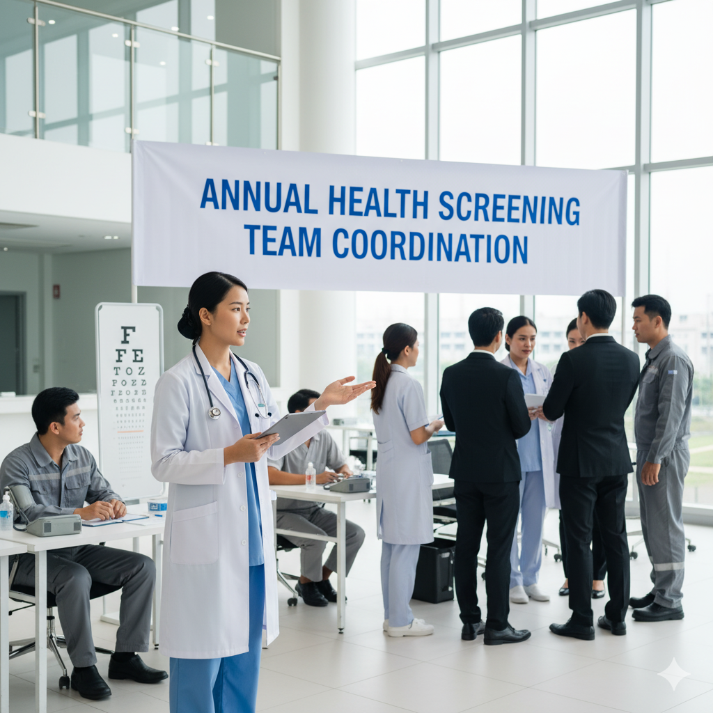 บริการประสานงานทีมตรวจสุขภาพประจำปี